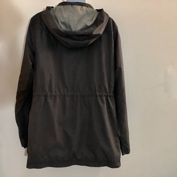 Jacket Water Resistant Hip Length Merona  Large Charcoal - Picture 6 of 12